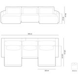 Cosmopolitan Design Tamno plava baršunasti sklopiva/s prostorom za odlaganje kutna garnitura (u obliku slova "U") Belfast – | shoptok.hr