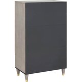  Highboard Siva i zlatna 60 x 33 x 100 cm Čvrsto drvo manga | shoptok.hr