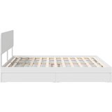  Postelja s shranjevanjem Bela 180 x 200 cm Konstruiran les, (5000105407) | Shoptok.si
