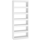 Furnova Knjižna omara/pregrada bela 80x30x198 cm iverna plošča, (21932528) | Shoptok.si