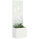  Vrtna sadilica s Dekorativnom Pločom Bijelo 50 x 140 cm | shoptok.hr