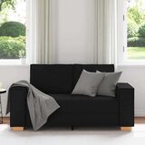 vidaXL Dvosjed Kauč Crni 120 cm Tkanina | shoptok.hr