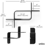 Umbra Črna večnivojska polica iz masivnega kavčukovca 62 cm Montage – | Shoptok.si