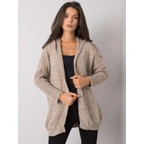 Och Bella Cardigan-TW-SW-BI-6911.15-dark beige | Shoptok.si