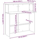 vidaXL sprejemna pisalna miza črna 100x50x103,5 cm inženirski les, (22094740) | Shoptok.si