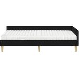  Kutni krevetni okvir s madracem 2 kom. Crna 90 x 190 cm tkanina | Shoptok.si