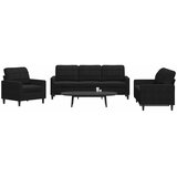  3-dijelni set sofa s jastucima crni baršunasti | shoptok.hr