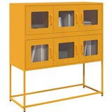 vidaXL Komoda boja senfa 100,5x39x107 cm hladno valjani čelik | shoptok.hr