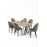 Hanah home Trpezarijski set, 7 dijelova, bež Slike