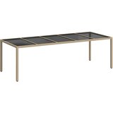  Stol za vrt Bež 250 x 100 x 75 cm poliratan | shoptok.hr