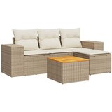  5-dijelni vrtni set sofa s jastucima bež od poliratana | shoptok.hr