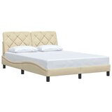  Okvir za krevet bez madraca krem 140 x 190 cm od tkanine | shoptok.hr