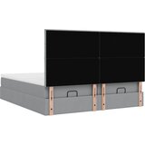  Okvir kreveta s madracima svijetlosivi 200x200cm od tkanine | shoptok.hr