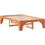 Krevet s daskama s pohranom Smeđa 120 x 190 cm Masivna borovina | shoptok.hr
