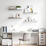  Plutajuće zidne police 4 kom boja betona 80 x 23,5 x 3,8 cm MDF | Eponuda.com