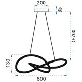 Toolight Moderna LED stropna svjetiljka + pilot App816-CP | shoptok.hr
