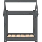  Krevet za pse sivi 61 x 50 x 70 cm od masivne borovine | shoptok.hr