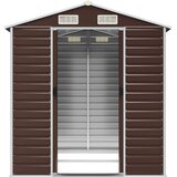  Vrtna kućica smeđa 191x215x198 cm pocinčani čelik | shoptok.hr