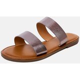 Gemre Fariza women's grey slide sandals with straps | Shoptok.si