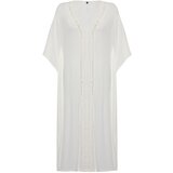 Trendyol White*001 Plain Regular Maxi Woven 100% Viscose Dress