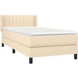  Krevet s oprugama i madracem krem 90 x 200 cm od tkanine | shoptok.hr