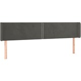 Maison Chic vzglavna omarica - nočna omarica - posteljna omarica z ušesi temno sivo 163x16x78/88 cm žamet, (21710632) | Shoptok.si