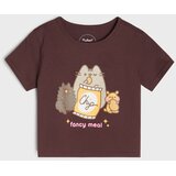 Sinsay Pamučni komplet: majica kratkih rukava i karirane hlače Pusheen the Cat | shoptok.hr