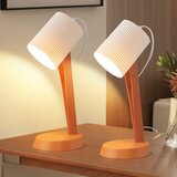 Nettlife Lampe de table de salon lampe de chevet avec câble - lampe de table lot de 2 petites lampes orange E14 lampes de table modernes, (22143963) | Shoptok.si