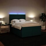  Krevet s oprugama i madracem tamnozeleni 140x190 cm baršunasti | shoptok.hr