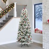 vidaXL Umjetno božićno drvce s stalakom Bijelo 93 x 93 x 240 cm | shoptok.hr