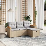  4-dijelni set vrtnih sofa s jastucima bež od poliratana | shoptok.hr