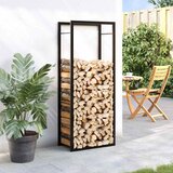  Stalak za drva za ogrjev mat crni 50x28x132 cm čelični | Eponuda.ba