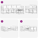  Set vanjskih sofa 7 kom. Prirodna i svijetlo siva | shoptok.hr