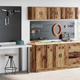 vidaXL Garažne omare 2 kosa star les inženirski les | Shoptok.si