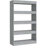 vidaXL knjižna omara/pregrada siva sonoma 80x30x135 cm | Shoptok.si