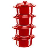 Staub Mini Cocotte Set 4-tlg. rund, Keramik, kirsch-rot | shoptok.hr