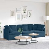  Modularna sofa s jastucima, plava baršunasta | shoptok.hr