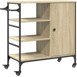  Kuhinjska kolica boja hrasta 87,5x38,5x84,5cm konstruirano drvo Smeđa | Shoptok.si