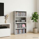  Stalak za CD-ove 4 kom. Betonska siva 40 x 17 x 17 cm | shoptok.hr