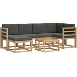 Set vanjskih sofa 7 pcs Bijela i antracit Čvrsto drvo akacije | shoptok.hr