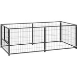 vidaXL Pasji boks črn 200x100x70 cm jeklo Cene