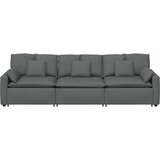  Modularna sofa s jastucima tamno siva | shoptok.hr