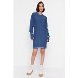 Trendyol Indigo Knitted Detailed Mini Knitwear Dress | Shoptok.si