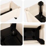 Calypso saksija s kotačima Bijela 79 x 35 x 33 cm PP | shoptok.hr