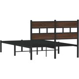 vidaXL Okvir kreveta bez madraca s uzglavljem boja hrasta 120x200 cm | shoptok.hr