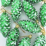  Božićna kuglica s četinicom 40 pcs Zelena Plastika | shoptok.hr