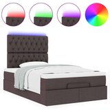 vidaXL Otomanski posteljni okvir z vzmetnico rjav 120x190 cm blago, (21611668) | Shoptok.si