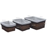  3-dijelni set uklapajućih košara od vrbe smeđi | shoptok.hr