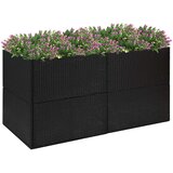  Vrtna sadilica crna 157 x 80 x 80 cm od poliratana | shoptok.hr