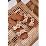 Boto Women's sandals with golden accents beige Jenoriela | ePonuda.com